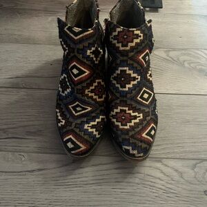 ModCloth - Geometric Patterned Ankle Boots